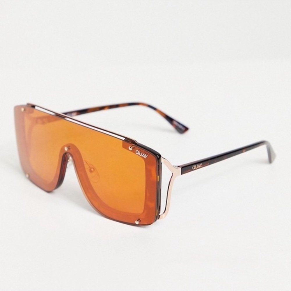 Quay Australia Bold Amber Shield Sunglasses
